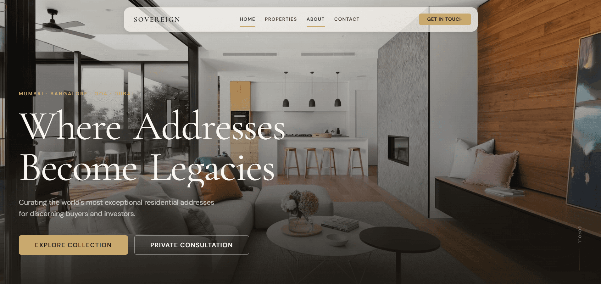 Sovereign Properties homepage